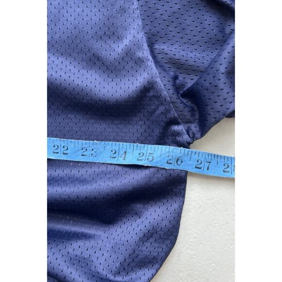 Vintage NIKE Swoosh Mini Logo Mesh Jersey Shirt Mens 2X Blue Made in the USA - Picture 10 of 10